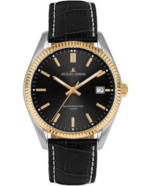 Mężczyźni klasyczny kwarcowy analogowe Zegarek JACQUES LEMANS 50-3U Czarny Wybierz 40mm