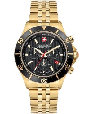 Men Swiss Quartz Analog Watch Chronograph SWISS MILITARY HANOWA SMWGI2100710 Černá Dial 43mm