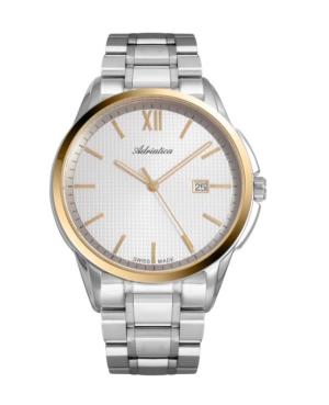 Vyriškas Classic Analog Swiss Kvarcinis Watch ADRIATICA Sidabras Dial 7mm A1290.2163Q