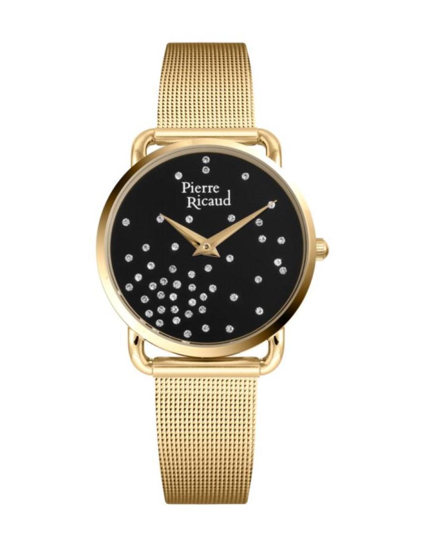 Women Classic Analog Quartz Watch PIERRE RICAUD Gold color Dial 33mm P21066.1144Q