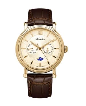 Men Classic Analog Swiss Quartz Watch ADRIATICA Gold color Dial 43mm A8236.1261QF