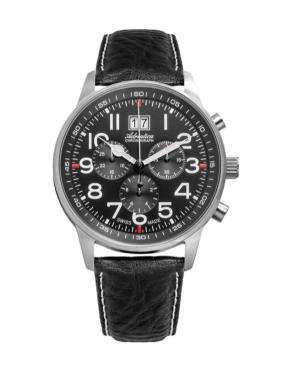 Men Classic Analog Swiss Quartz Watch Chronograph ADRIATICA Schwarz Dial 43mm A1076.5224CH