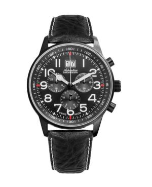Men Classic Analog Swiss Quartz Watch Chronograph ADRIATICA Černá Dial 43mm A1076.B224CH