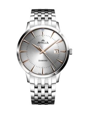 Mężczyźni Classic Analog Szwajcar kwarcowy Zegarek APPELLA Kolor srebrny Wybierz 40mm L12003.51R7DQ