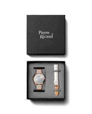 Women Classic Analog Quartz Watch PIERRE RICAUD Silver color Dial 37mm P22033.97R7Q-SET