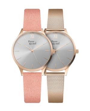 Kobiety Classic Analog kwarcowy Zegarek PIERRE RICAUD Kolor srebrny Wybierz 37mm P22033.96R7Q-SET image 3