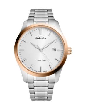 Men Classic Analog Swiss Automatic Watch ADRIATICA Silver Dial 43mm A8277.R113A