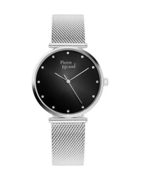 Женские Классические Аналоговые Кварцевые Часы PIERRE RICAUD Черный Циферблат 36mm P22035.5144Q