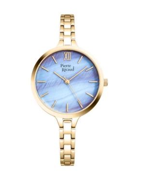 Women Classic Analog Quartz Watch PIERRE RICAUD Blau Dial 34mm P22055.116WQ