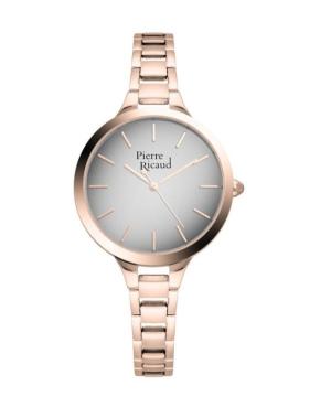 Women Classic Analog Quartz Watch PIERRE RICAUD Silver color Dial P22047.9117Q