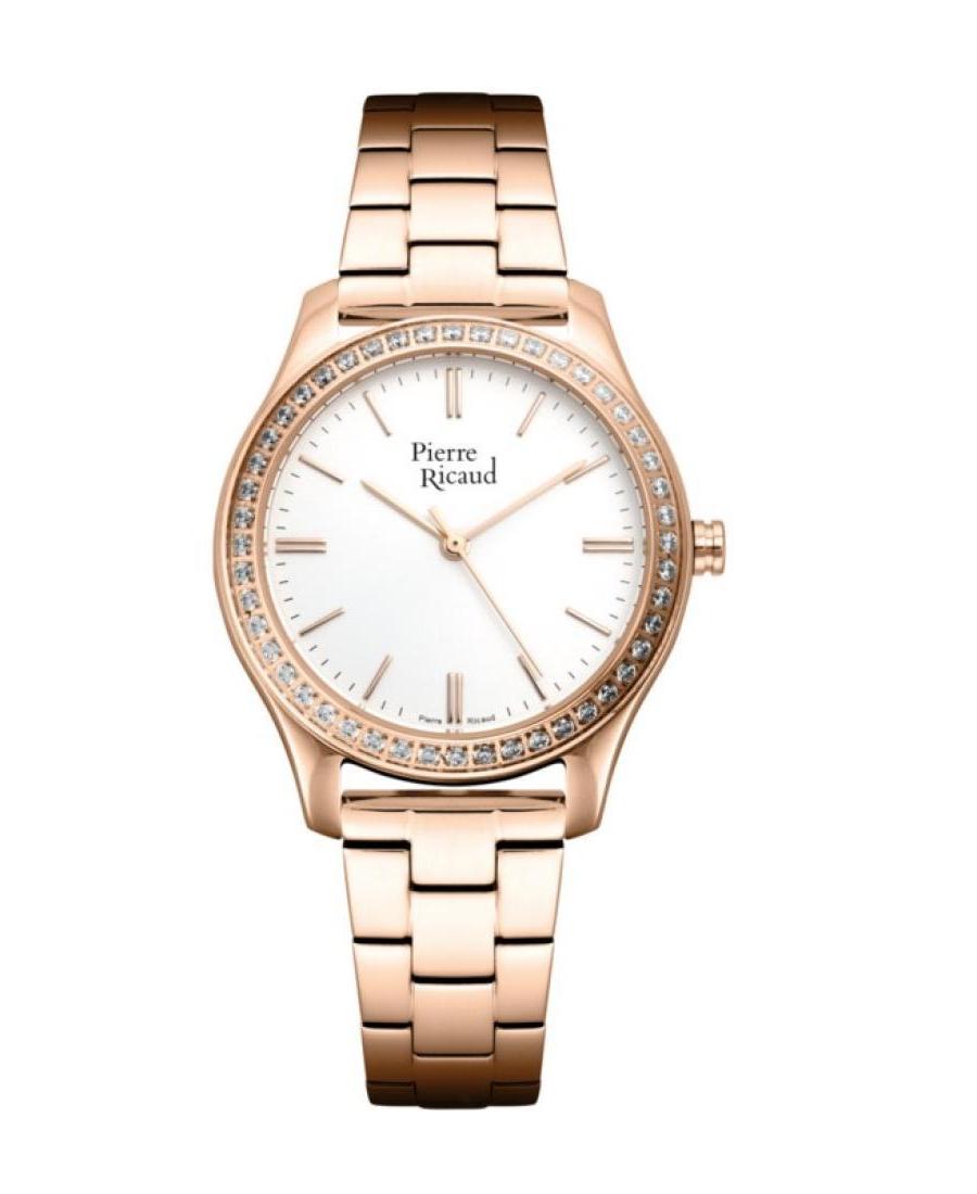 Women Classic Analog Quartz Watch PIERRE RICAUD Schwarz Dial 34mm P22053.91R3Q