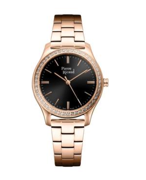 Women Classic Analog Quartz Watch PIERRE RICAUD Schwarz Dial 34mm P22053.91R4Q