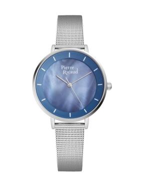 Women Classic Analog Quartz Watch PIERRE RICAUD Blau Dial 36mm P22056.511BQ