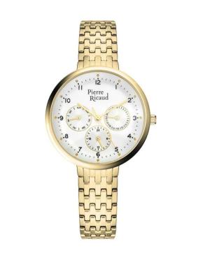 Women Classic Analog Quartz Watch PIERRE RICAUD Silver Dial 36mm P22089.1123QF