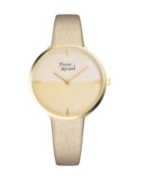 Kobiety Classic Analog kwarcowy Zegarek PIERRE RICAUD Złoty kolor Wybierz 38mm P22086.1D11Q