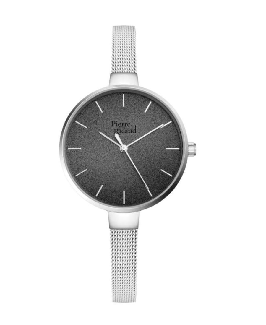 Women Classic Analog Quartz Watch PIERRE RICAUD Silver color Dial 34mm P22085.5117Q