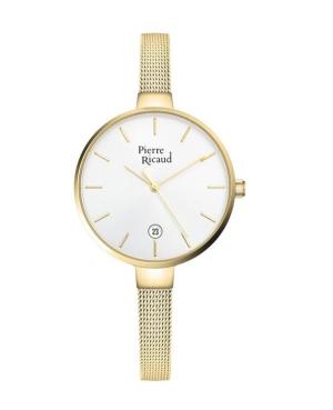 Women Classic Analog Quartz Watch PIERRE RICAUD Silver Dial 34mm P22085.1113Q