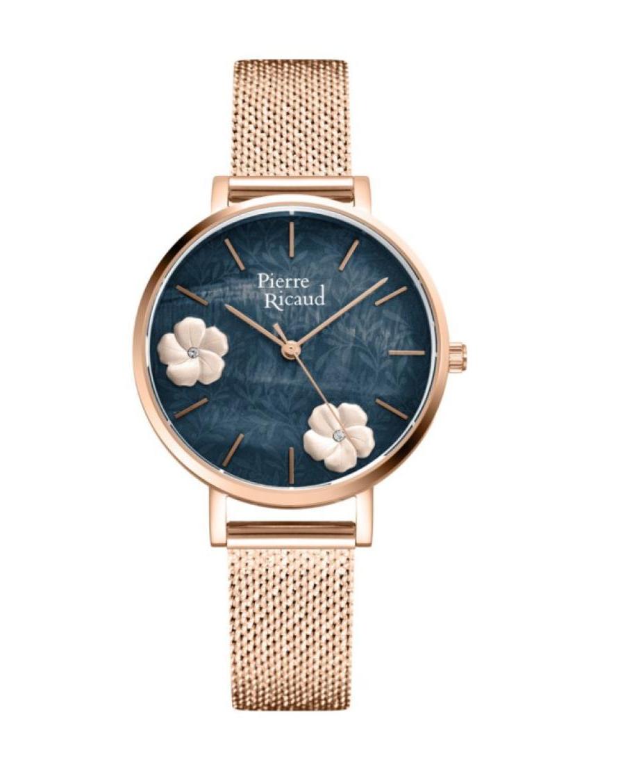 Women Classic Analog Quartz Watch PIERRE RICAUD Silver color Dial 35mm P22105.9117Q