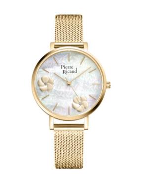 Women Classic Analog Quartz Watch PIERRE RICAUD Silver Dial 35mm P22105.1113Q