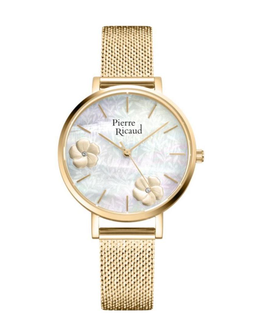 Women Classic Analog Quartz Watch PIERRE RICAUD Silver Dial 35mm P22105.1113Q