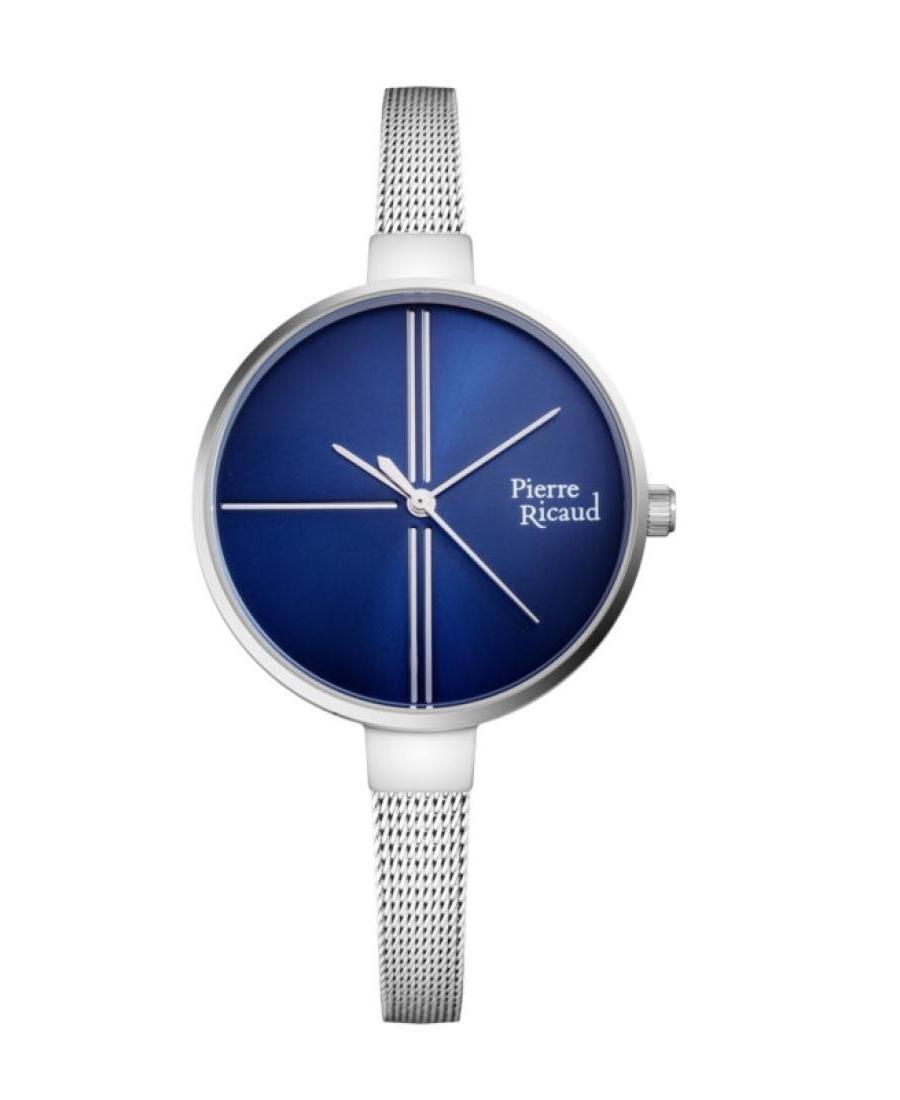 Women Classic Analog Quartz Watch PIERRE RICAUD Modrá Dial 34mm P22102.5105Q