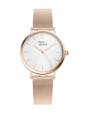 Women Classic Analog Quartz Watch PIERRE RICAUD Silver Dial 34mm P51078.91R3Q
