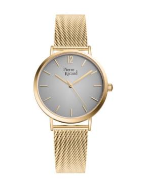 Women Classic Analog Quartz Watch PIERRE RICAUD Silver color Dial 34mm P51078.1157Q
