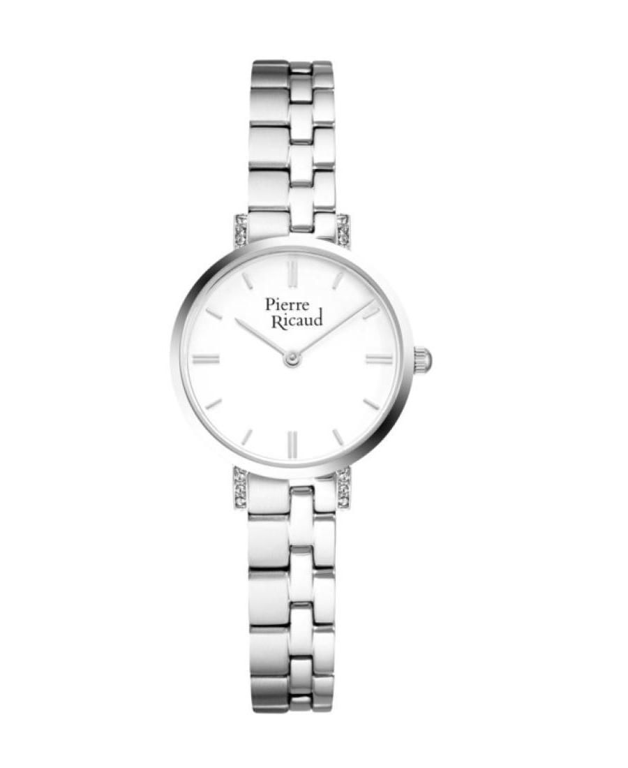 Women Classic Analog Quartz Watch PIERRE RICAUD Silver Dial 28mm P23019.5113QZ
