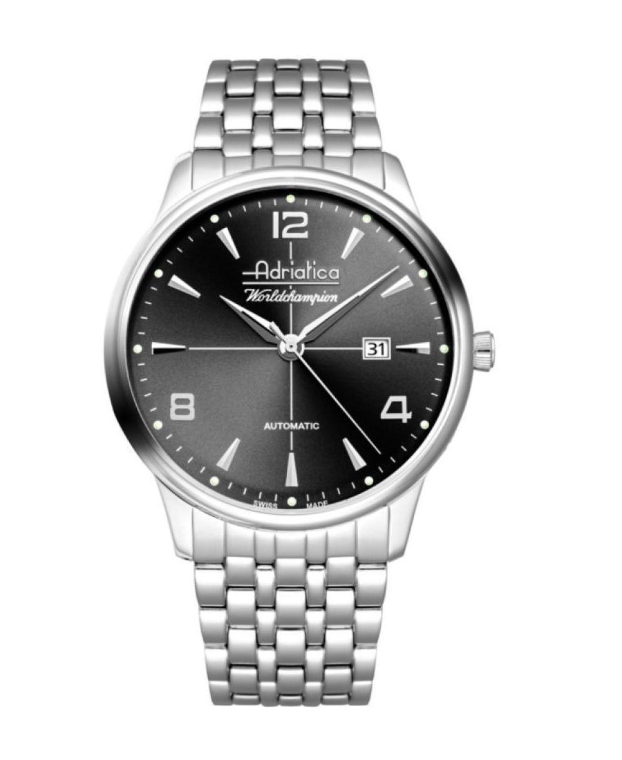 Vyriškas Classic Analog Swiss Kvarcinis - elektroninis, Solar Watch ADRIATICA Juodas Dial 44mm A8269.5156NA