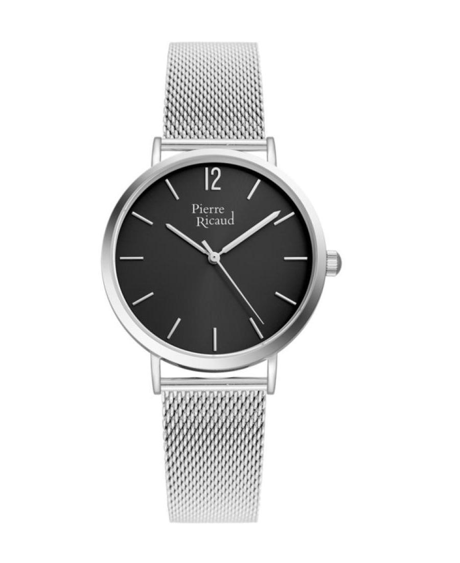 Женские Классические Аналоговые Кварцевые Часы PIERRE RICAUD Черный Циферблат 32mm P51078.5154Q