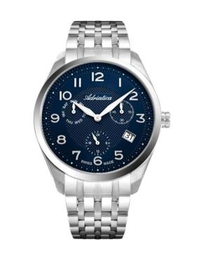 Men Classic Analog Klassisch Swiss Quartz Watch ADRIATICA Blau Dial 43mm A8309.5125QF