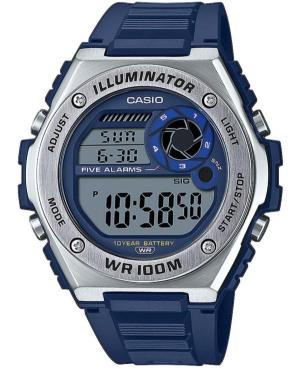 Men Sports Functional Japan Quartz Digital Watch Timer CASIO MWD-100H-2AVEF Silver color Dial 51mm