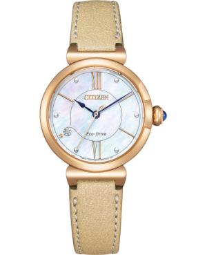 Women Klassisch Japan Eco-Drive Analog Watch CITIZEN EM1073-18D Mother of Pearl Dial 30mm image 1