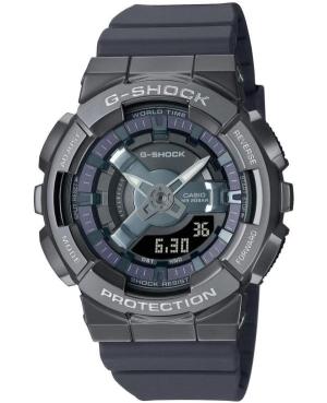 Women Sports Functional Diver Japan Quartz Digital Watch Timer CASIO GM-S110B-8AER G-Shock Silver color Dial 42mm