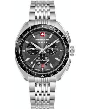 Men Classic Sports Swiss Quartz Analog Watch Chronograph SWISS MILITARY HANOWA SMWGI0003302 Silver color Dial 41mm