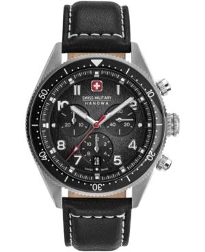 Mężczyźni sportowy Szwajcar kwarcowy analogowe Zegarek Chronograf SWISS MILITARY HANOWA SMWGC0003801 Czarny Wybierz 43mm image 1