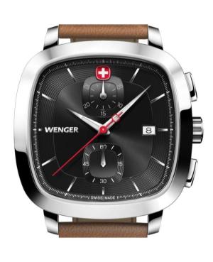 Men Klassisch Sports Swiss Quartz Analog Watch Chronograph WENGER 01.1933.102 Schwarz Dial 40mm image 4