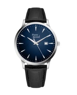 Men Classic Analog Quartz Watch PIERRE RICAUD Modrá Dial 40mm P91023.5215Q