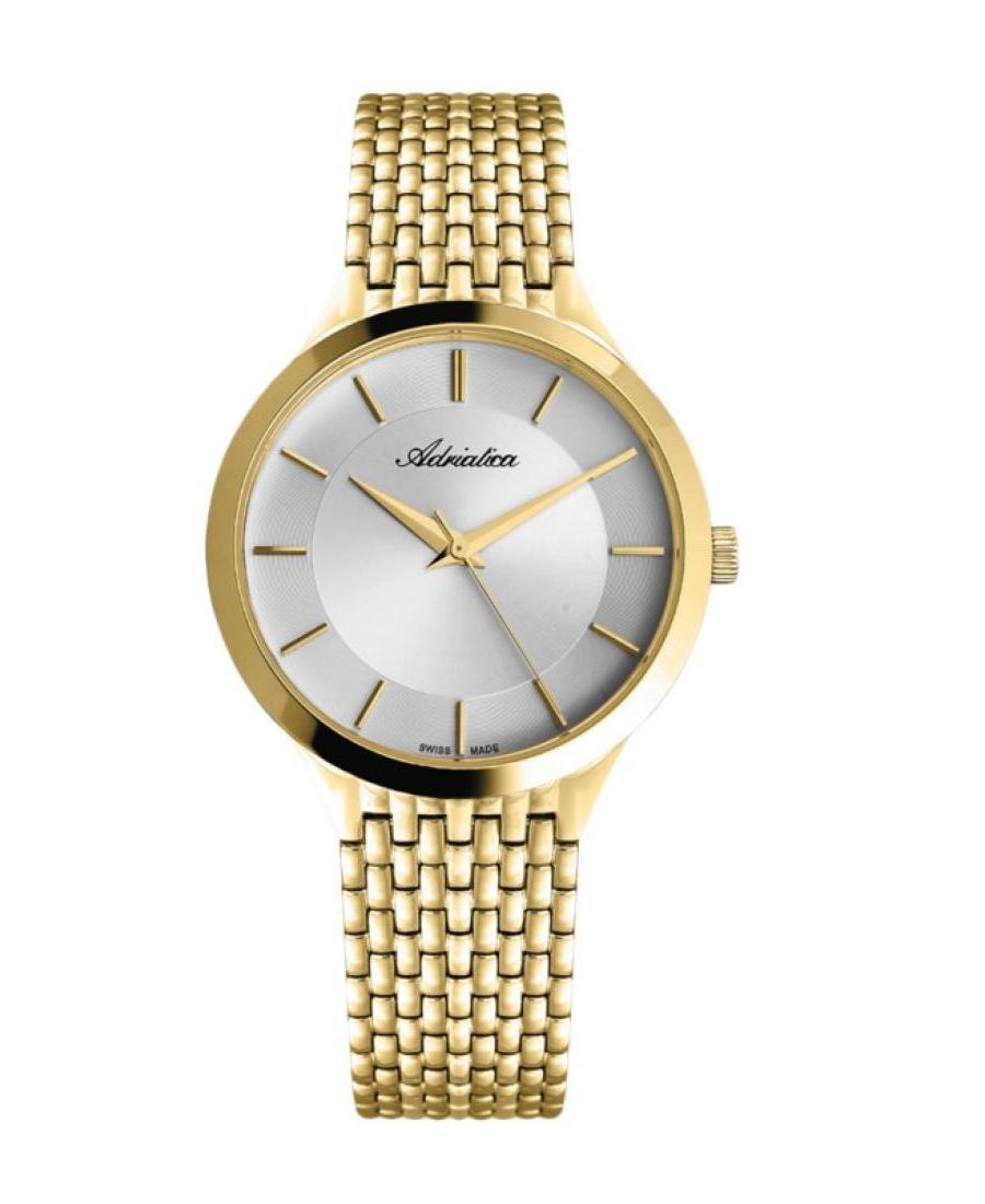 Men Classic Analog Swiss Quartz Watch ADRIATICA Silver color Dial 39.3mm A1276.1117Q