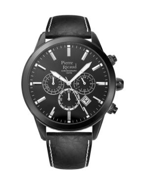 Mężczyźni Classic Analog kwarcowy Zegarek Chronograf PIERRE RICAUD Czarny Wybierz 45mm P97010.B214CH