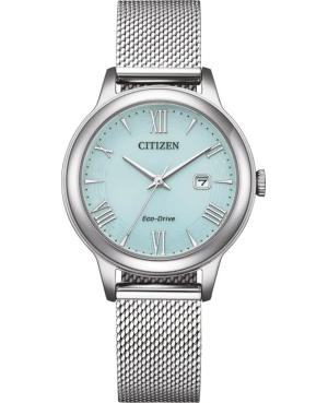 Women Fashion Klasické Japan Eco-Drive Analog Watch CITIZEN EW2621-75M Modrá Dial
