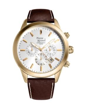 Mężczyźni Classic Analog kwarcowy Zegarek Chronograf PIERRE RICAUD Srebrna Wybierz 45mm P97010.1B13CH