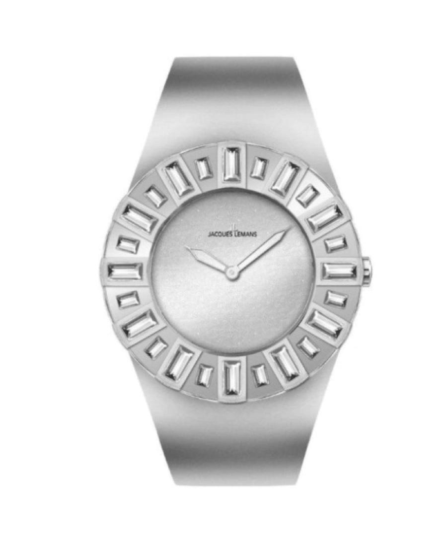 Women Quartz Analog Watch JACQUES LEMANS 1-1585M Silver color Dial 37mm
