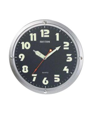 RHYTHM CMG429NR19 настенные кварцевые часы Пластик Серебреного цвета