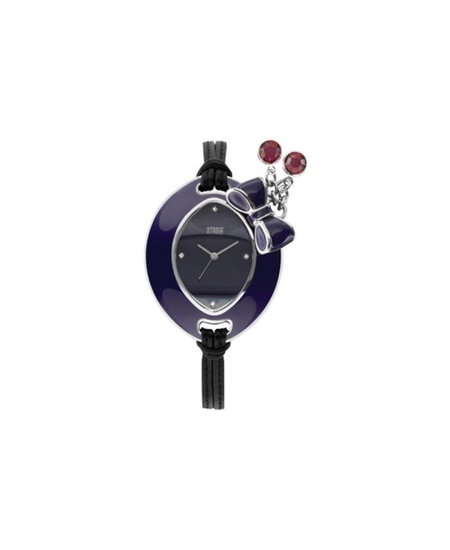 Women Quartz Analog Watch STORM BOW CHARM PURPLE Schwarz Dial