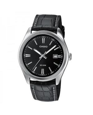 Men Klassisch Japan Quartz Watch CASIO MTP-1302PL-1AVEF Schwarz Dial 40mm