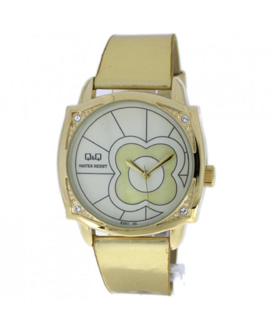 Moteriškas Modernus (fashion) Japoniškas Kvarcinis Rodyklinis Watch Q&Q KV27-101Y Smėlio spalvos Dial 38mm