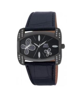 Women Japan Quartz Analog Watch Q&Q GS53J502Y Schwarz Dial 45mm