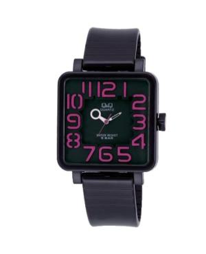 Men Sports Japan Quartz Analog Watch Q&Q VR06J003Y Schwarz Dial 38mm