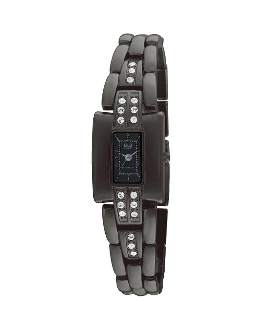 Women Fashion Japan Quartz Analog Watch Q&Q F151-402Y Schwarz Dial 23mm